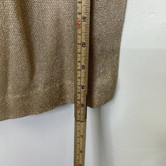 Alex Evenings Gold Metallic Gown Maxi Dress Womens Size 8 Formal Mature - Picture 8 of 12